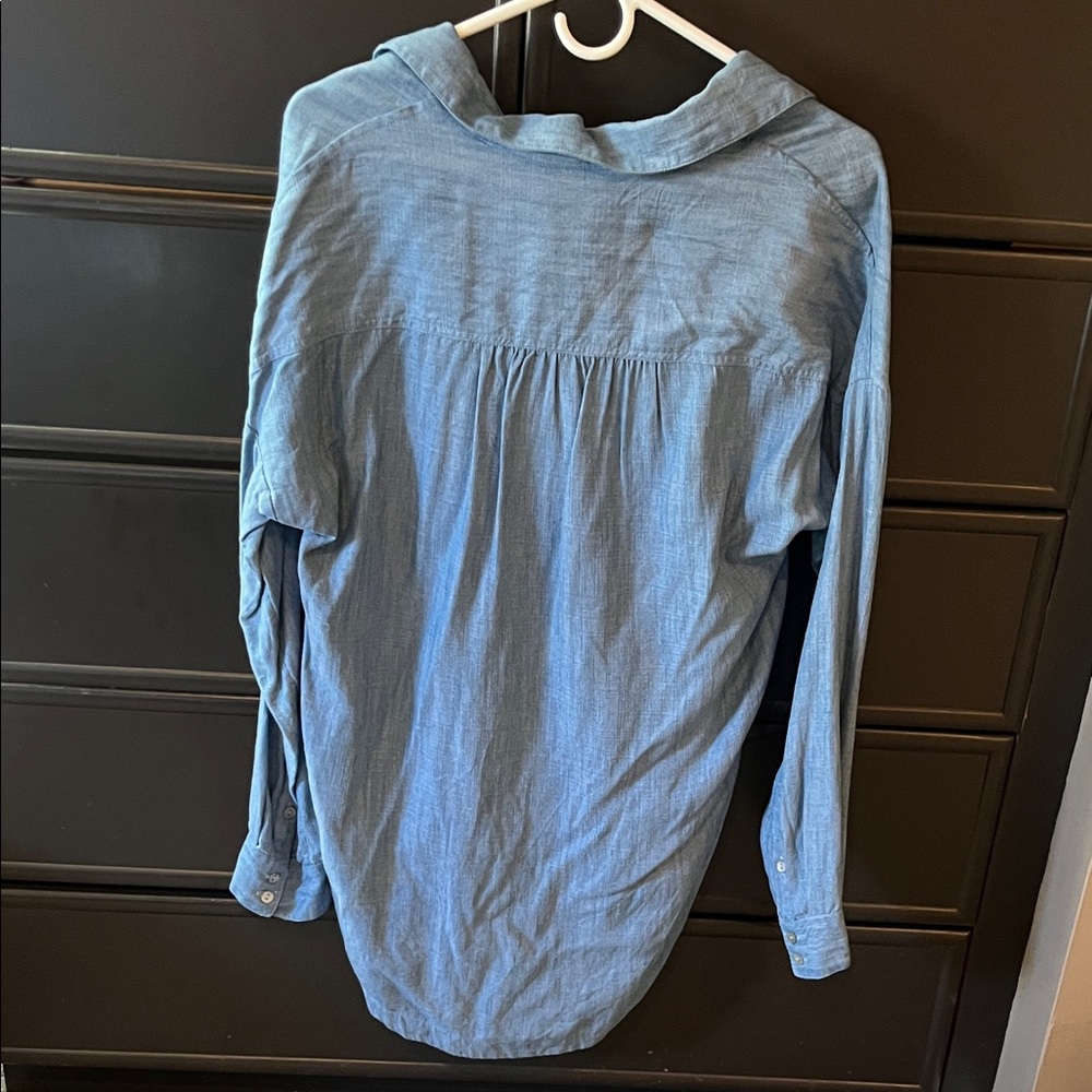 Soft Surroundings Chambray Blue Button-Accent Tun… - image 5